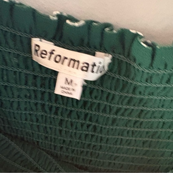 Reformation Pinto Green Parsley Floral Blouse - M $148 - Picture 8 of 10